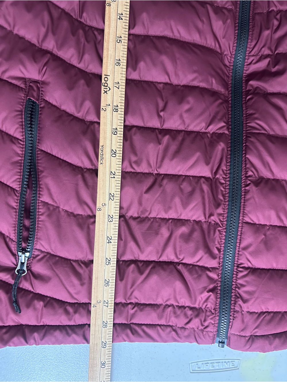 Columbia Size XL Men's Omni Heat Insulated Quilted Jacket Burgundy & Black - Picture 11 of 11